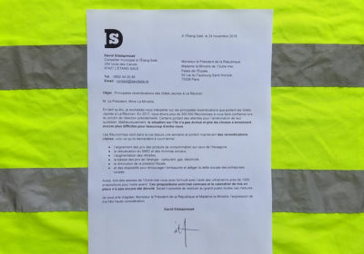 Courrier : principales revendications des Gilets Jaunes à La Réunion